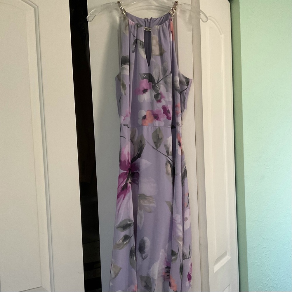 🦄WHBM Beautiful Lavender Floral Hi-Lo Dress✨